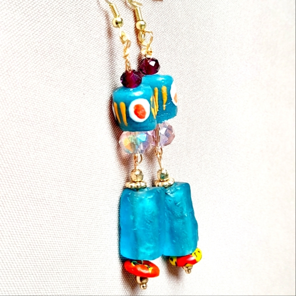 New handmade beaded earrings